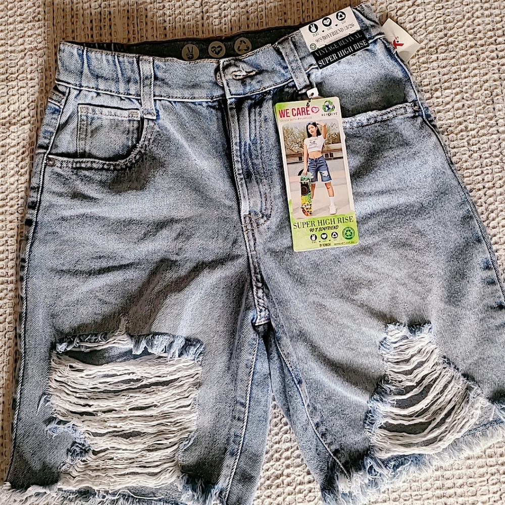 Vintage Rivival Super High Rise Boyfriend Jeans Shorts
